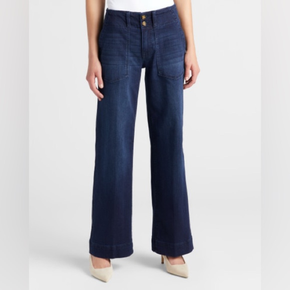 Liverpool Jeans Company Dark Blue Wide Leg Jeans